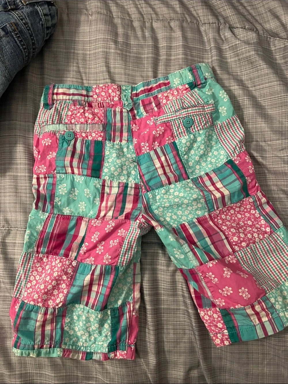 Girls' Pink & Aqua Patchwork and Camouflage Shorts Bundle
